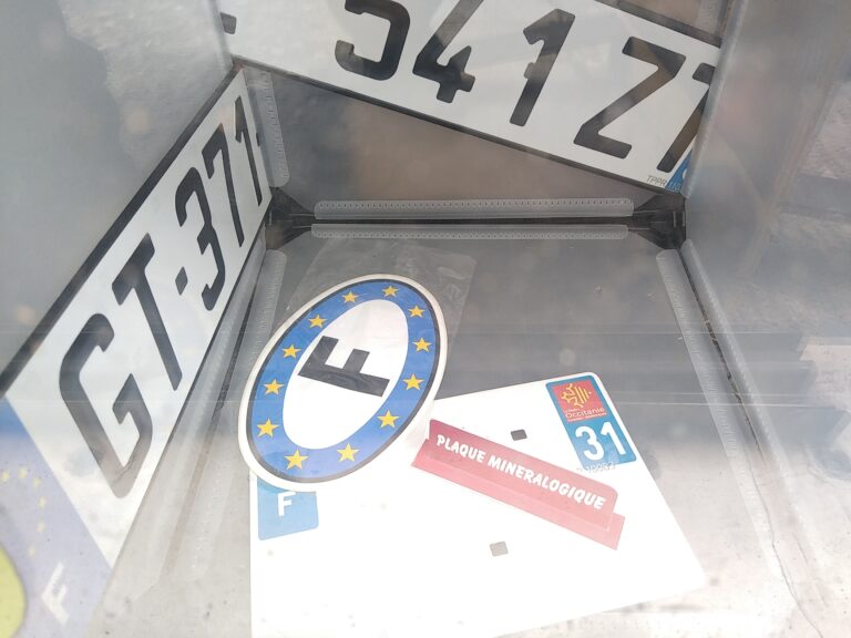 PLAQUE minéralogique AUTO/MOTO